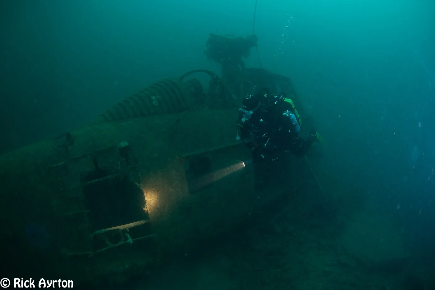 Mk5 Wessex helicopter, close to the drop-off and not near the new wreck
