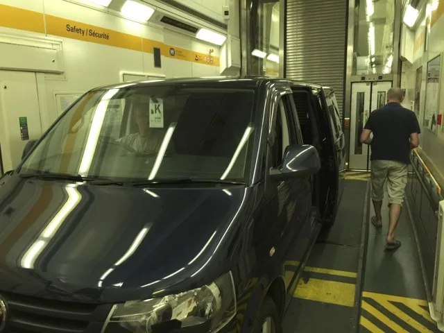 Loaded onto the Channel Tunnel Train